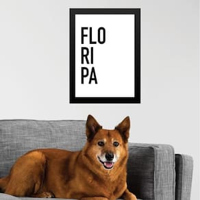 Quadro Decorativo Tipografia Floripa 45X34Cm