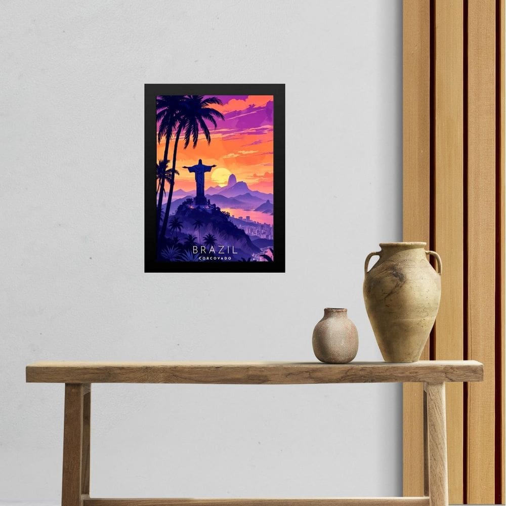 Quadro Decorativo Rio De Janeiro - Corcovado 33X24Cm