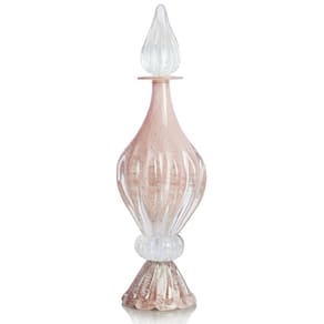 Garrafa Com Base Em Cristal Murano Rosa São Marcos