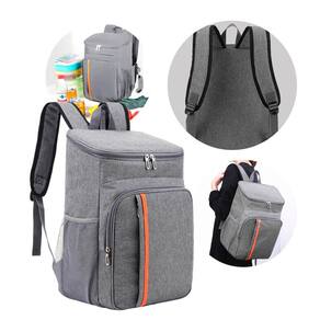 Mochila Térmica Grande 18 Litros Viagem E Trabalho Cooler Cinza