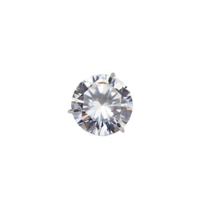 Pingente Redondo Zircônia 7 Mm Em Ouro Branco