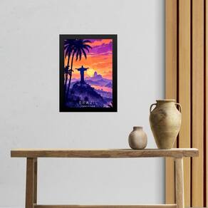 Quadro Decorativo Rio De Janeiro - Corcovado 24X18Cm