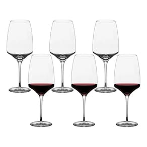 6 Taças de Cristal Para Vinho Água Eleganza Fracalanza 630ml