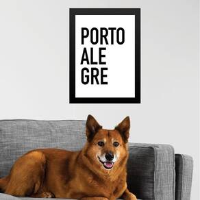 Quadro Decorativo Tipografia Porto Alegre 33X24Cm