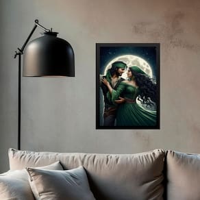 Quadro Cigana Esmeralda E Wladimir 45X34Cm - Com Vidro