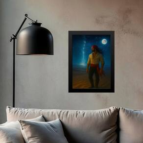 Quadro Cigano Wladimir Lua Cheia 33X24Cm - Com Vidro