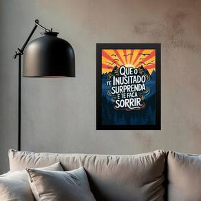 Quadro Que O Inusitado Te Surpreenda 33X24Cm - Com Vidro