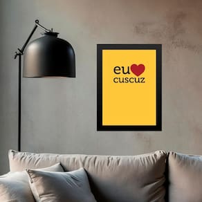 Quadro Decorativo Eu Amo Cuscuz 45X34Cm - Com Vidro