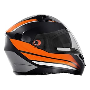 Capacete Honda New HF2 Preto Fosco/Laranja Tam 60 Genuíno
