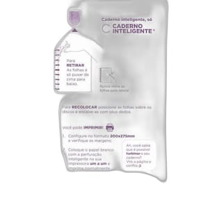 Bloco De Folhas Refil Pautado A5 Para Caderno Inteligente