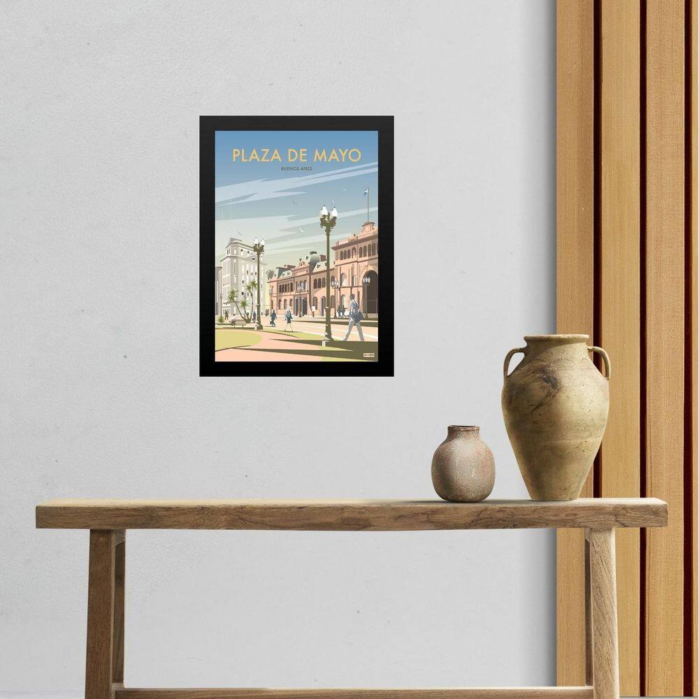 Quadro Decorativo Plaza De Mayo Buenos Aires 45X34Cm