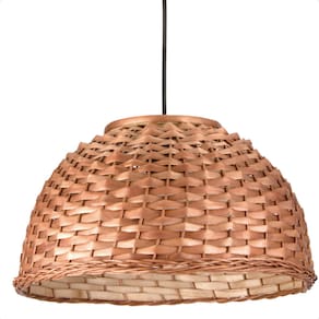 Lustre Pendente Blumenau Bali Cesto Vime E27 Bivolt