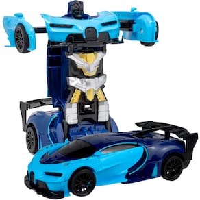 Brinquedo Infantil Carrinho Robô Bate e Transforma Changebot Controle Remoto Polibrinq