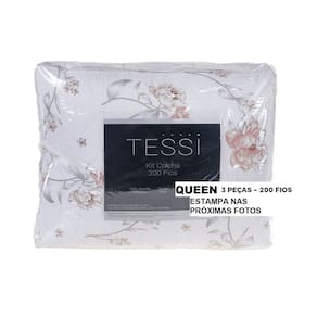 Kit Colcha 200 Fios Estampado Queen Organique