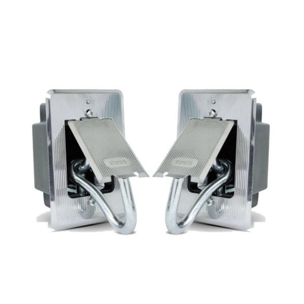 Kit 2 Un Suporte Gancho Embutir Armar Rede Descanso Cromado Inox