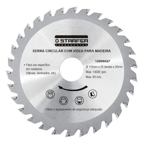 Disco de Serra Circular 100mm Para Mdf 30 Dentes Starfer