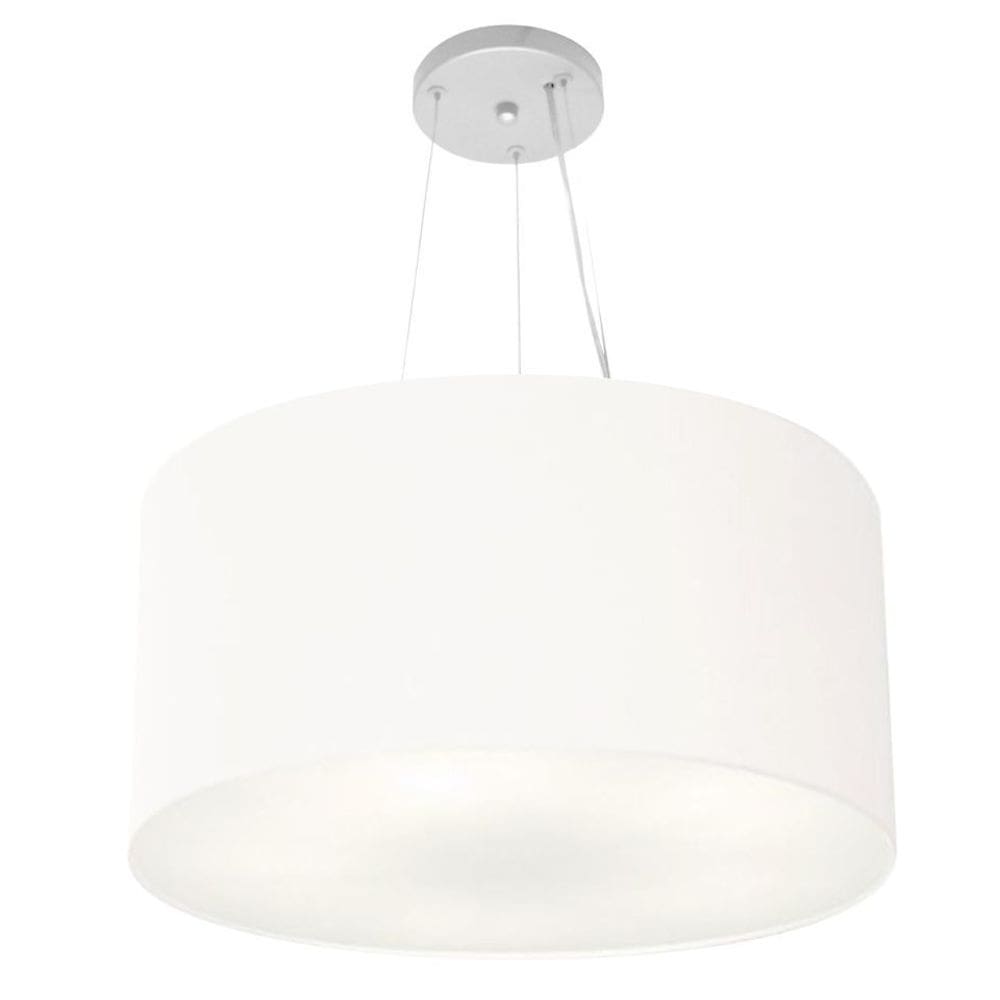 Lustre Pendente Cilíndrico Vivare Md-4189 Cúpula em Tecido 50x30cm - Bivolt