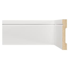 Kit Rodapé de MDF 5 Barras Frisadas de 10cm x 2,40m Rende 12 Metros Moldufama Branco
