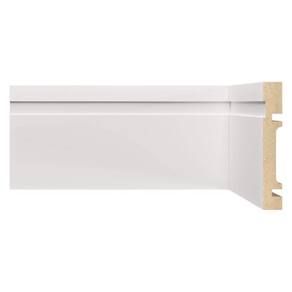 Kit Rodapé de MDF 30 Barras Frisadas de 10cm x 2,40m Rende 72 Metros Moldufama Branco
