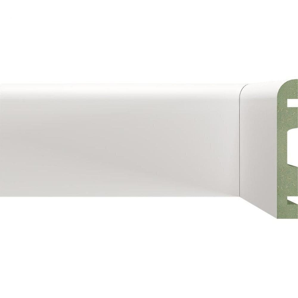 Kit Rodapé de MDF 10 Barras Frisadas de 10cm x 2,40m Rende 24 Metros Moldufama Branco