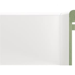 Kit Rodapé de MDF 15 Barras Frisadas de 15cm x 2,40m Rende 36 Metros Moldufama Branco