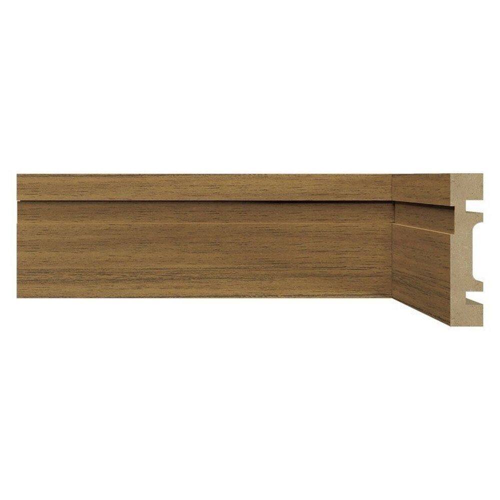 Kit Rodapé de MDF 20 Barras Frisadas de 7cm x 2,40m Rende 48 Metros Moldufama Cedro