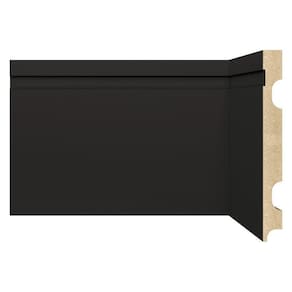 Kit Rodapé de MDF 3 Barras Frisadas de 15cm x 2,40m Rende 7,2 Metros Moldufama Preto