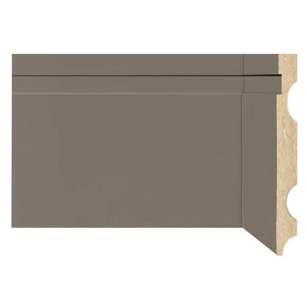 Kit Rodapé de MDF 10 Barras Frisadas de 15cm x 2,40m Rende 24 Metros Moldufama Cinza Titanium