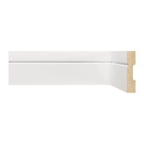Kit Rodapé de MDF 3 Barras Frisadas de 7cm x 2,40m Rende 7,2 Metros Moldufama Branco