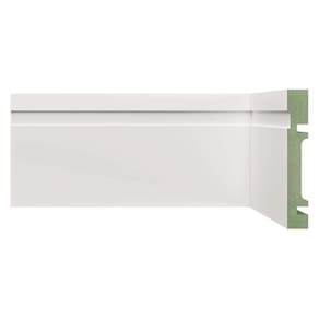 Kit Rodapé de MDF 5 Barras Frisadas de 10cm x 2,40m Rende 12 Metros Moldufama Branco
