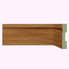 Kit Rodapé de MDF 5 Barras Frisadas de 10cm x 2,40m Rende 12 Metros Moldufama Nogueira Málaga