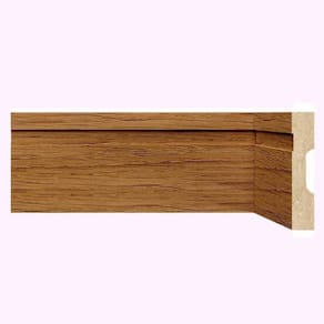 Kit Rodapé de MDF 5 Barras Frisadas de 10cm x 2,40m Rende 12 Metros Moldufama Nogueira Málaga