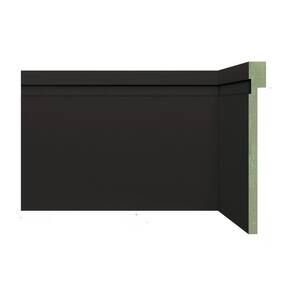 Kit Rodapé de MDF 3 Barras Frisadas de Sobrepor 12cm x 2,40m Rende 7,2 Metros Moldufama Preto