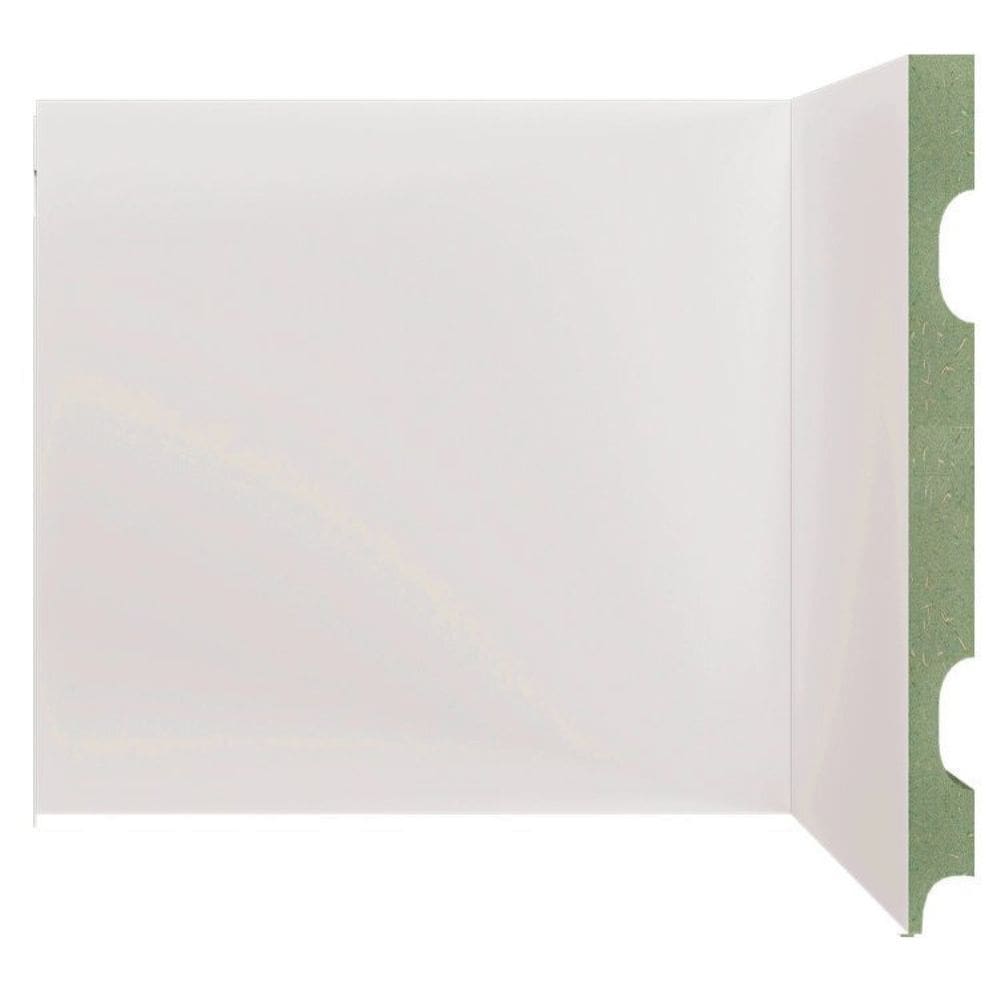 Kit Rodapé de MDF 20 Barras Lisas de 20cm x 2,40m Rende 48 Metros Moldufama Branco