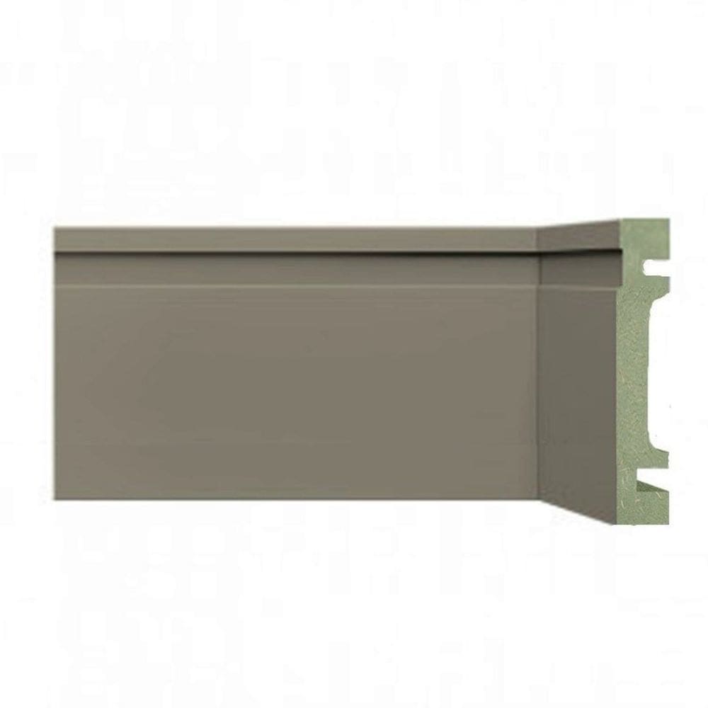 Kit Rodapé de MDF 30 Barras Frisadas de 10cm x 2,40m Rende 72 Metros Moldufama Cinza Titanium