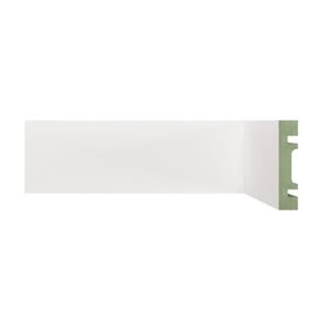 Kit Rodapé de MDF 5 Barras Lisas de 7cm x 2,40m Rende 12 Metros Moldufama Branco
