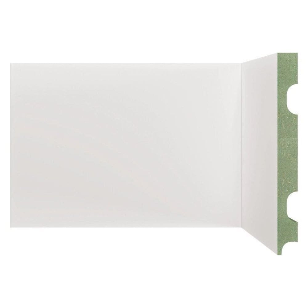 Kit Rodapé de MDF 3 Barras Lisas de 15cm x 2,40m Rende 7,2 Metros Moldufama Branco