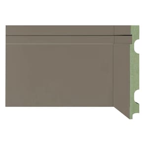 Rodapé de MDF Frisado de 15cm x 2,40 Rende 2,4 Metros Moldufama 1502 Cinza Titanium