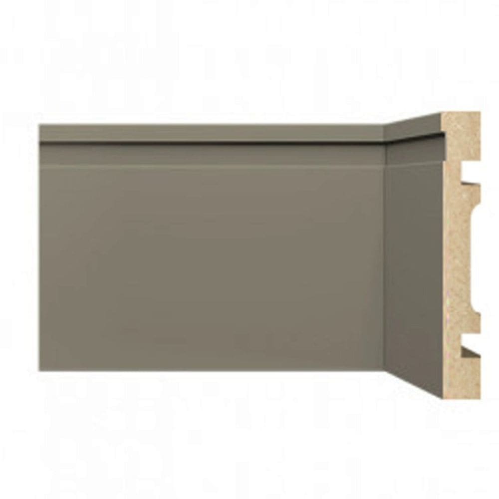 Kit Rodapé de MDF 30 Barras Frisadas de 10cm x 2,40m Rende 72 Metros Moldufama Cinza Titanium