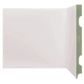 Kit Rodapé de MDF 5 Barras Lisas de 20cm x 2,40m Rende 12 Metros Moldufama Branco
