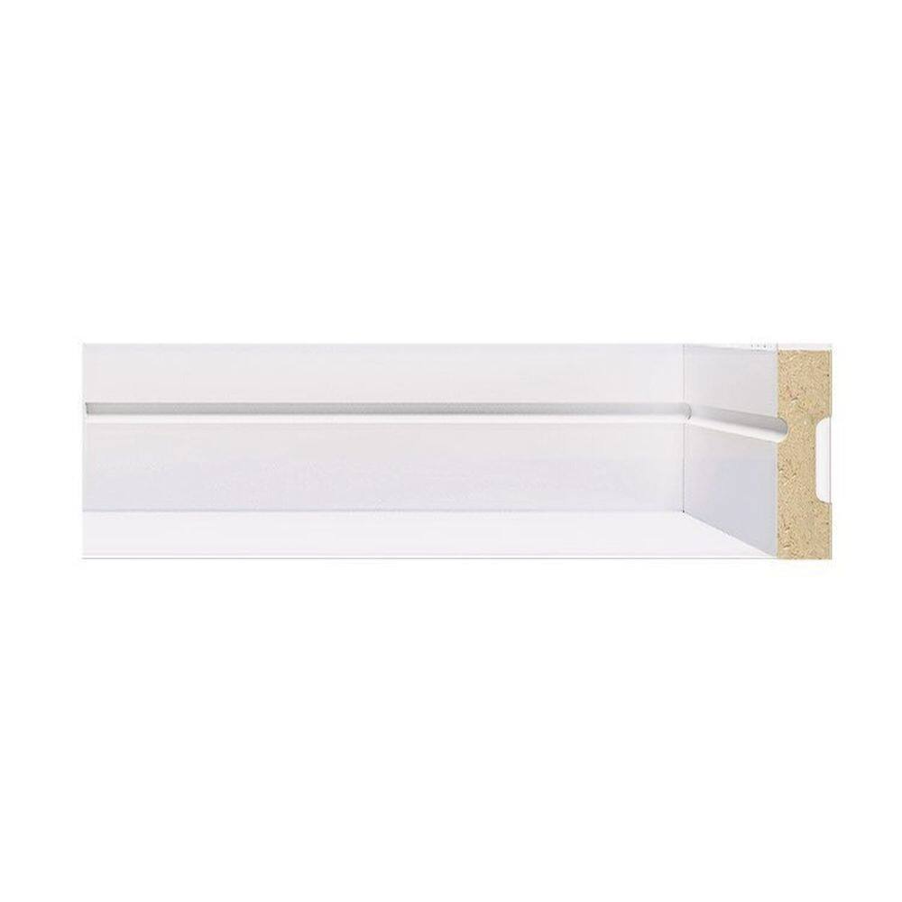 Kit Rodapé de MDF 3 Barras Frisadas de 5cm x 2,40m Rende 7,2 Metros Moldufama Branco