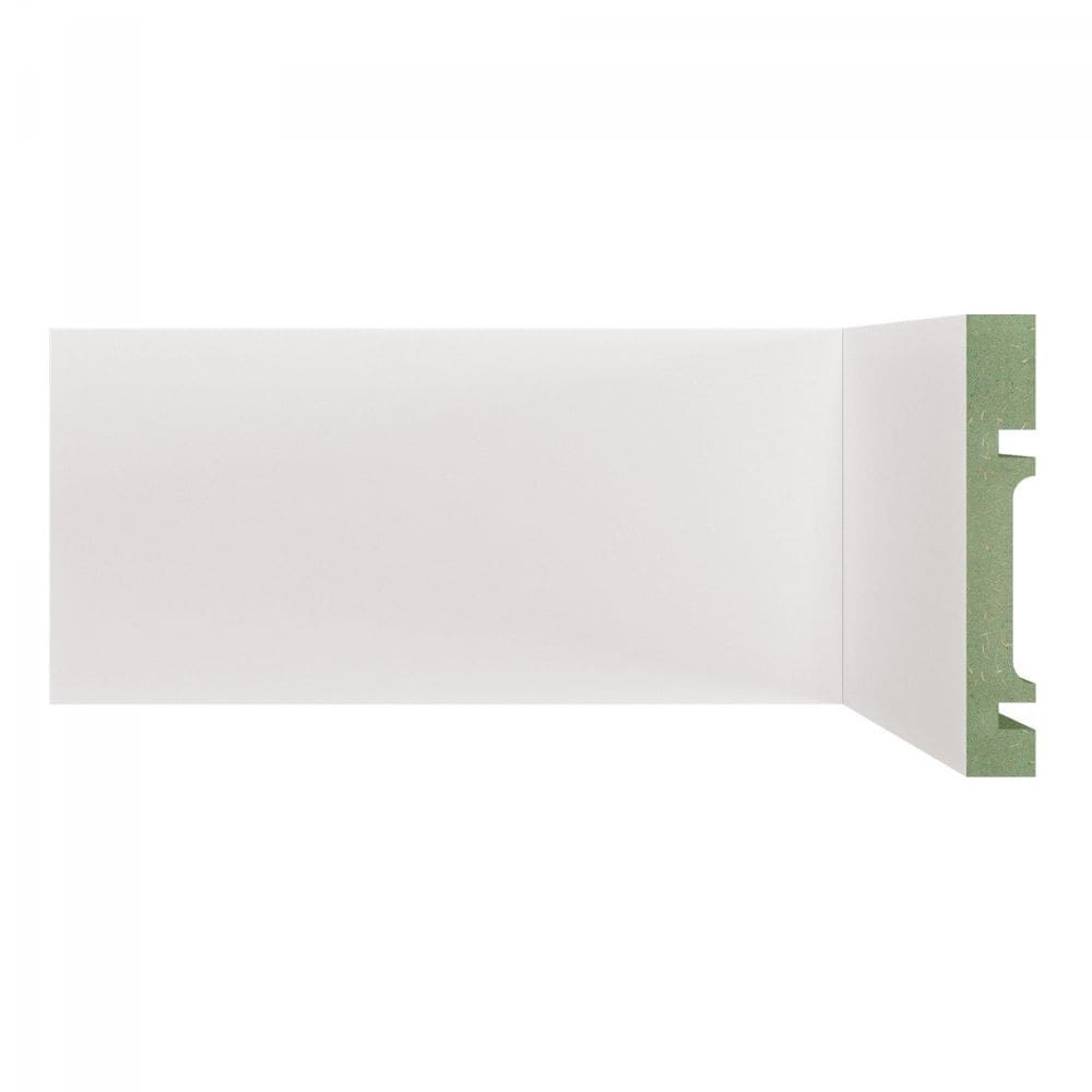 Rodapé de MDF Liso 10cm x 2,40m Rende 2,4 Metros 1001 Branco