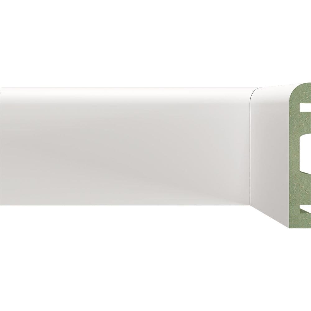 Rodapé de MDF Liso 10cm x 2,40m Rende 2,4 Metros 1000 Branco
