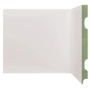 Rodape de MDF Liso 20cm x 2,40m Rende 2,4 Metros Moldufama 2001 Branco