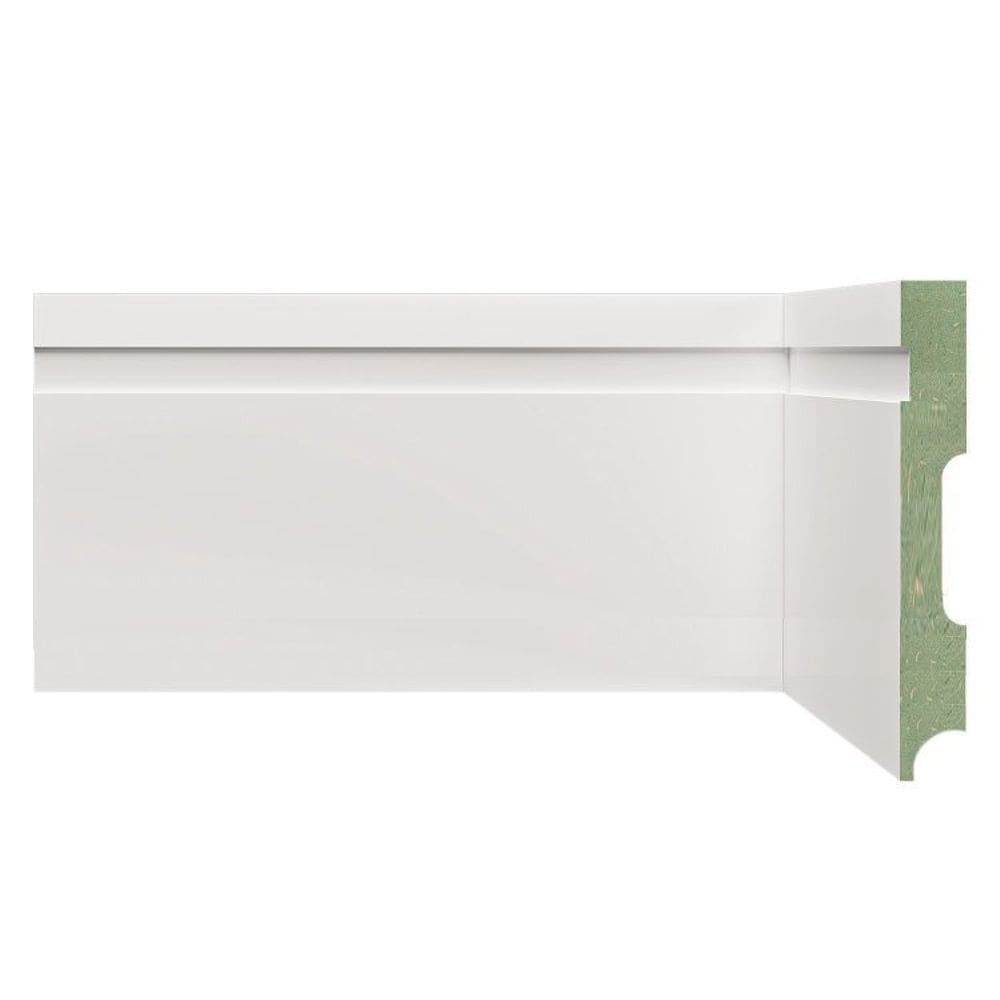 Kit Rodapé de MDF 10 Barras Frisadas de 12cm x 2,40m Rende 24 Metros Moldufama Branco