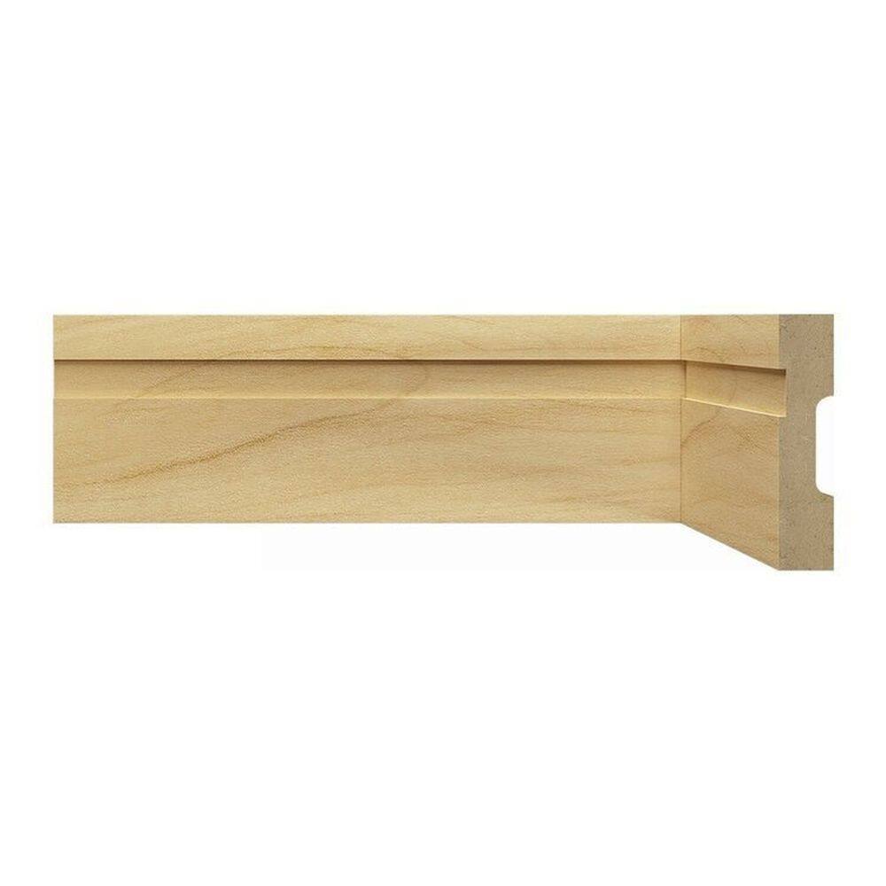 Kit Rodapé de MDF 3 Barras Frisadas de 7cm x 2,40m Rende 7,2 Metros Moldufama Castanho