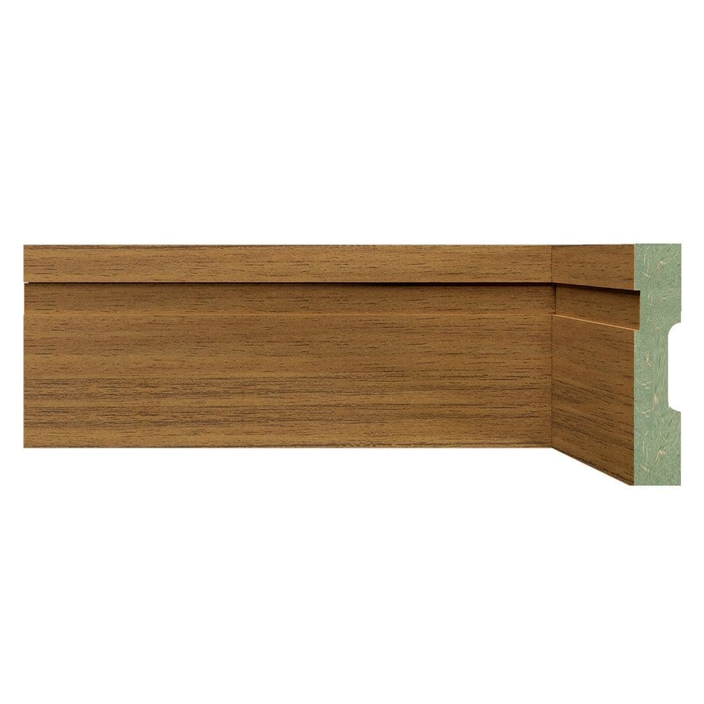 Rodapé de MDF Frisado de 10cm x 2,40m Rende 2,4 Metros Moldufama 1002 Cedro