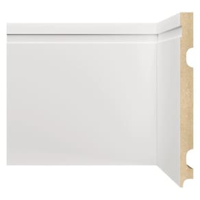 Kit Rodapé de MDF 5 Barras Frisadas 20cm x 2,40m Rende 12 Metros Moldufama Branco