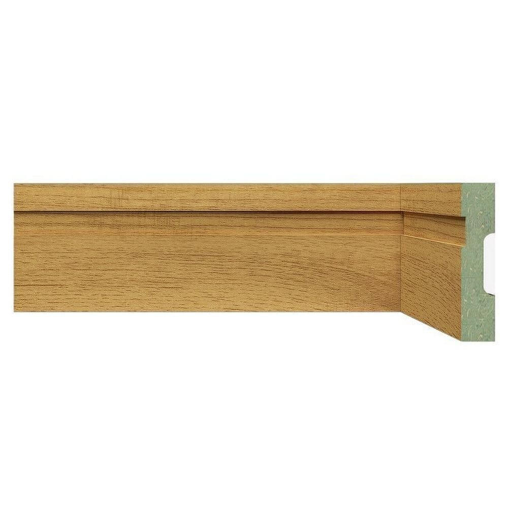 Kit Rodapé de MDF 15 Barras Frisadas de 7cm x 2,40m Rende 36 Metros Moldufama Carvalho Prime