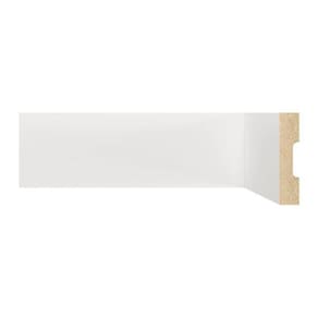 Kit Rodapé de MDF 5 Barras Lisas de 7cm x 2,40m Rende 12 Metros Moldufama Branco